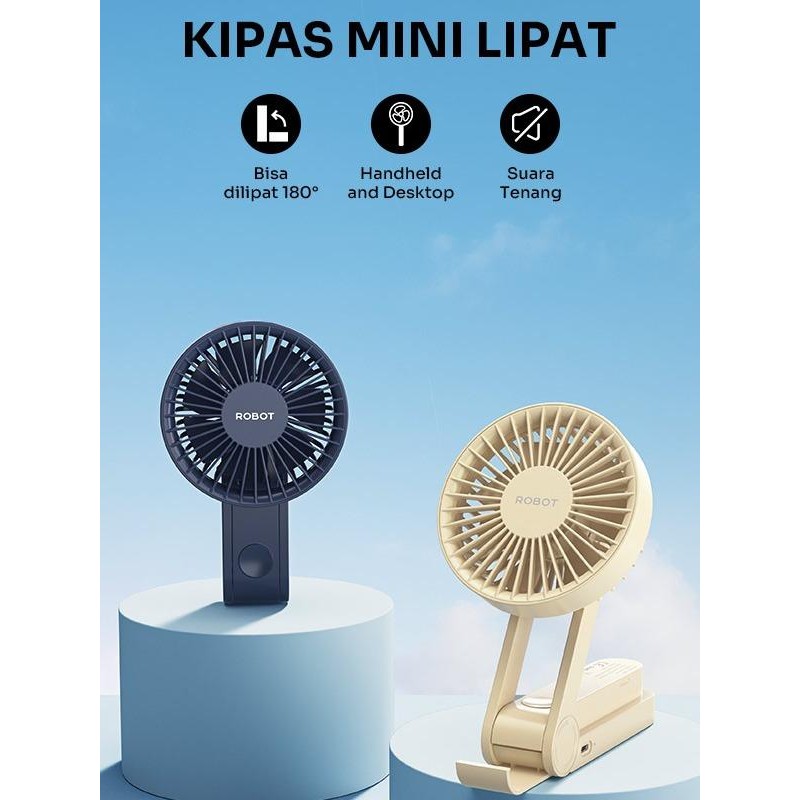 RTBF22S Portable Mini Fan 2000mAH Kipas Angin Mini and Phone Holder New Upgrade RTBF22 RTBF11