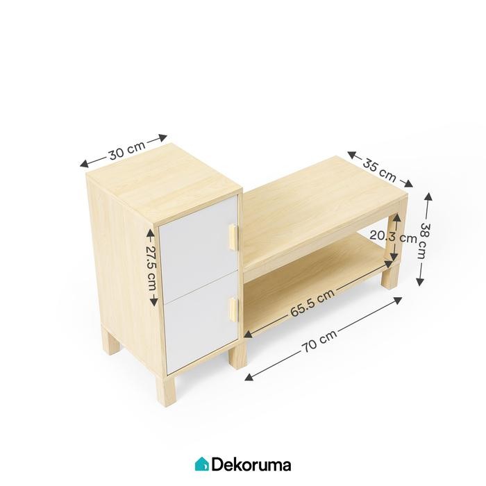 DEKORUMA VINN RAK SEPATU LAYER PUFF DENGAN TEMPAT DUDUK / BENCH