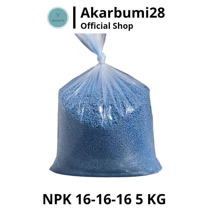 PUPUK NPK 16-16-16 KEMASAN 5 KG NPK MUTIARA NPK PAK TANI NPK GREEN FERTILAND REPACK Kode 1079