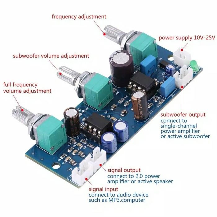 Kit Aktif Tone Control Sub Woofer Wofer 2.1 Tune Kontrol Bass
