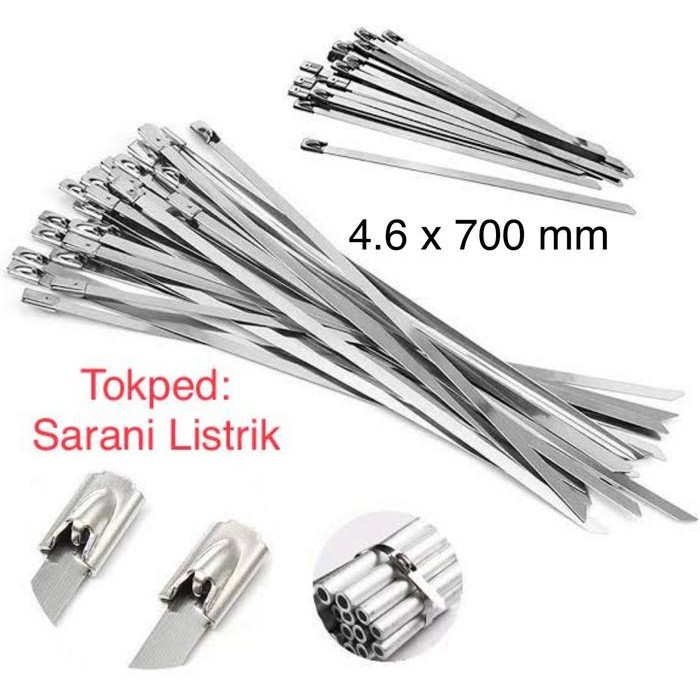 

Stainless Cable Ties - Kabel Tis Stainless 4.6 X 700 Mm 70 Cm