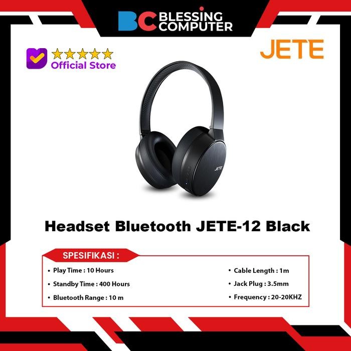 Headset Bluetooth JETE 12 Black