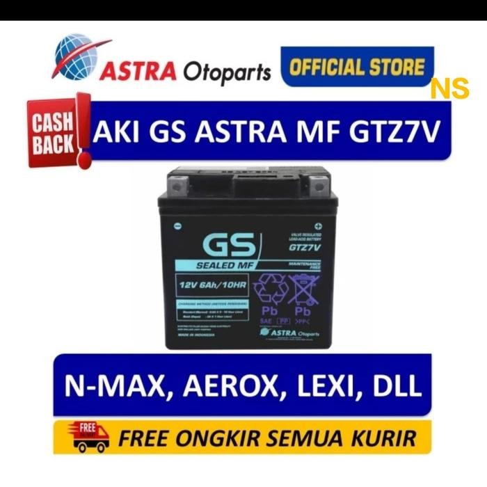 Aki / Accu GS ASTRA GTZ7V aki Yamaha Nmax /ACCU Yamaha NMax/AEROX 155