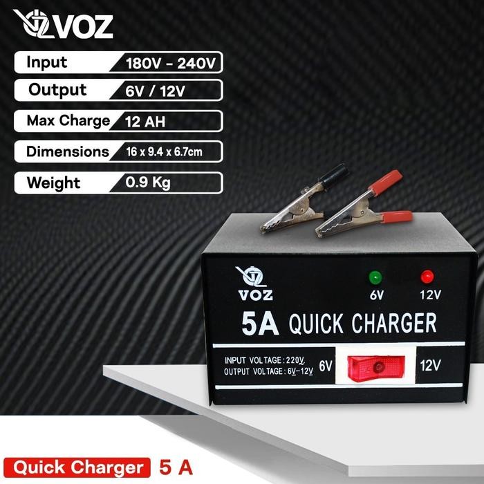 Charger Aki 5A - Voz Charger Aki 5A - Charger Aki Motor
