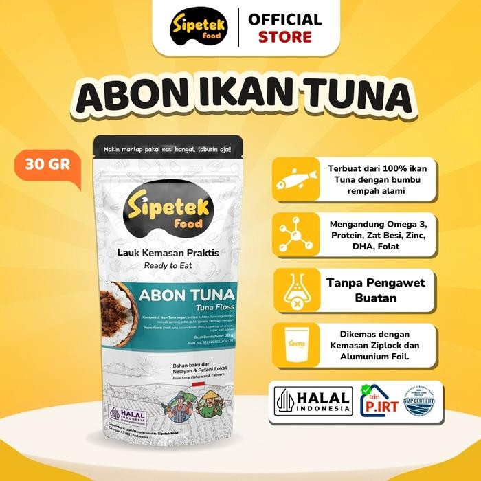 

New Sipetek - [Spesial] Abon Ikan Tuna Asli 30gr Pouch