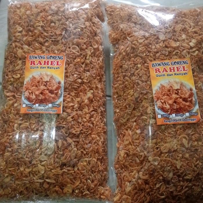 

New 500gr Bawang Goreng Asli Probolinggo Murni Tanpa Tepung Kemasan Pouch Rendah Minyak Sudah Di