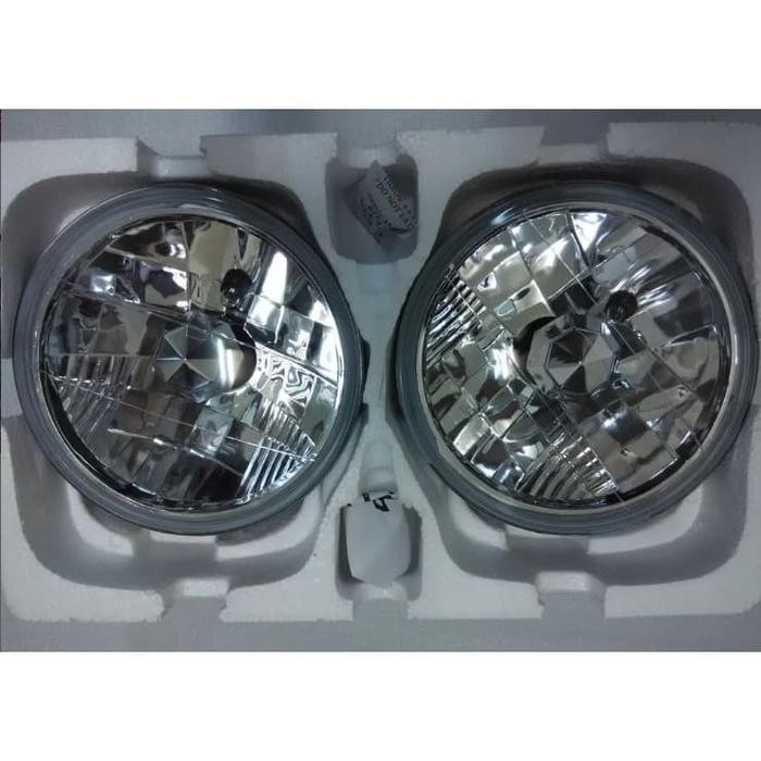 Universal Headlamp 7Inch Bulat Kristal