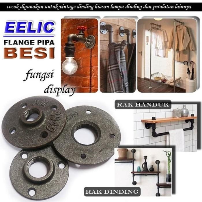 [Expert] EELIC FLE-AM3/4I Flange fitting pipa threaded dinding lantai antik uku