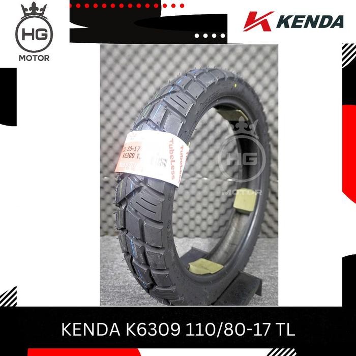 BAN LUAR KENDA K6309 110/80 130/80 RING 17 TUBELESS BAN DUAL PURPOSE