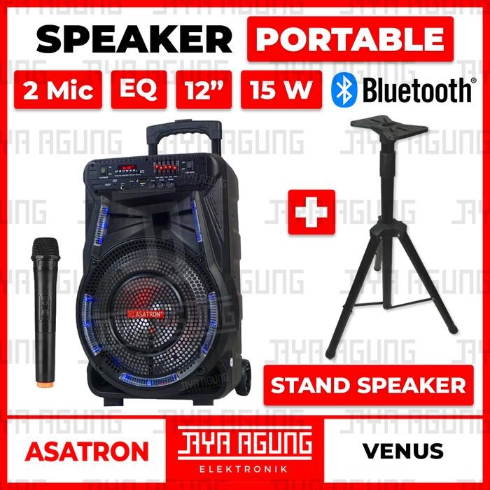 Speaker Portable Bluetooth Karaoke Meeting Aktif 12 In Asatron Venus