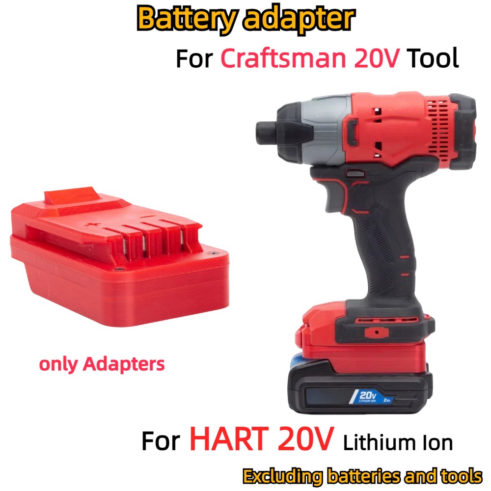 DOSD Adapter/Converter For HART 20V Li-ion Battery Compatible TO Craftsman 20V Cordless Electric Dri