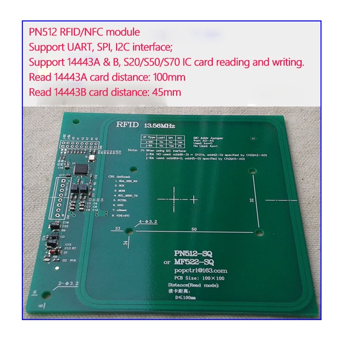 BARU PN512 Module RFID/NFC Reader writing Module Compatible