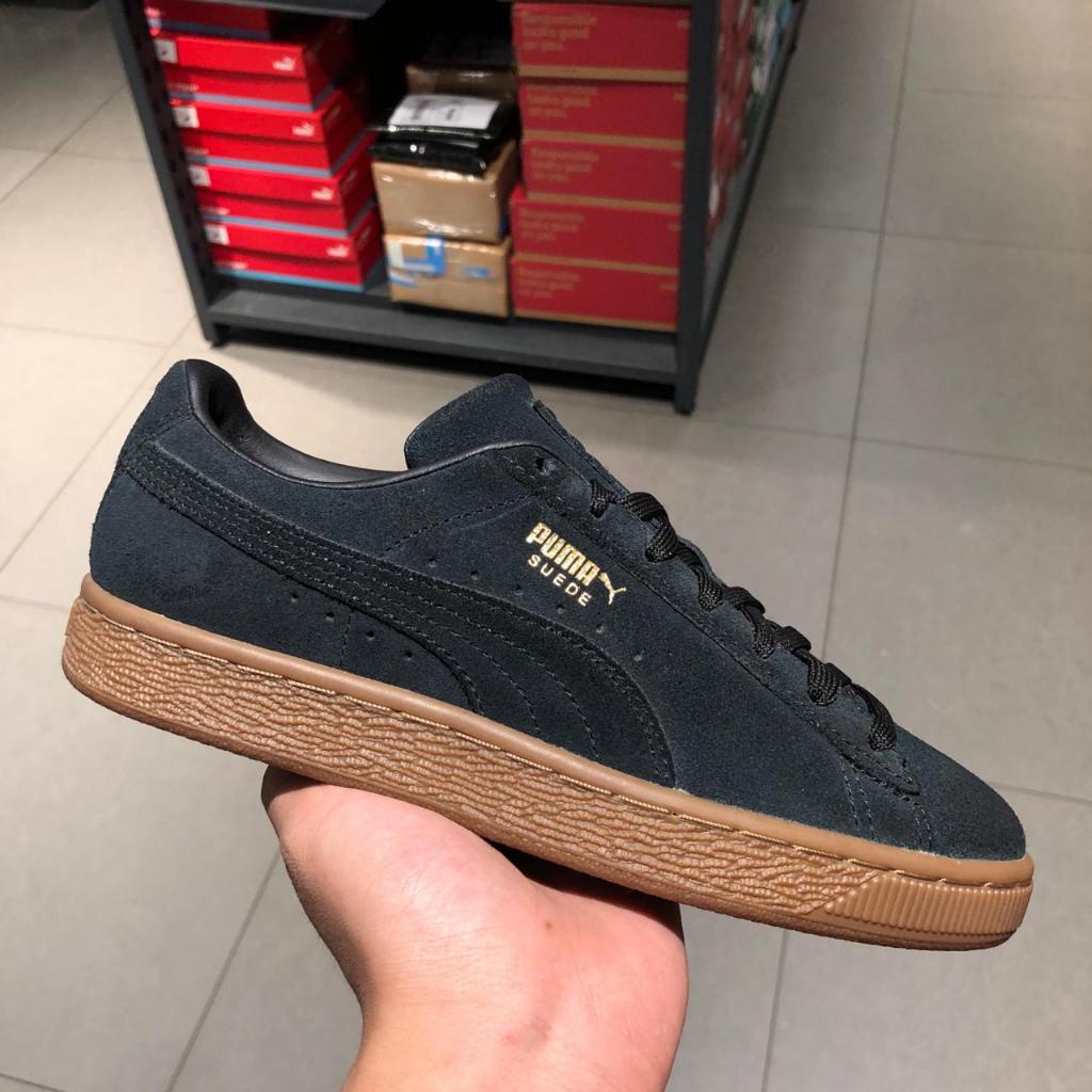Puma Sepatu Sneakers Suede Gum Black-Gum 381174 01