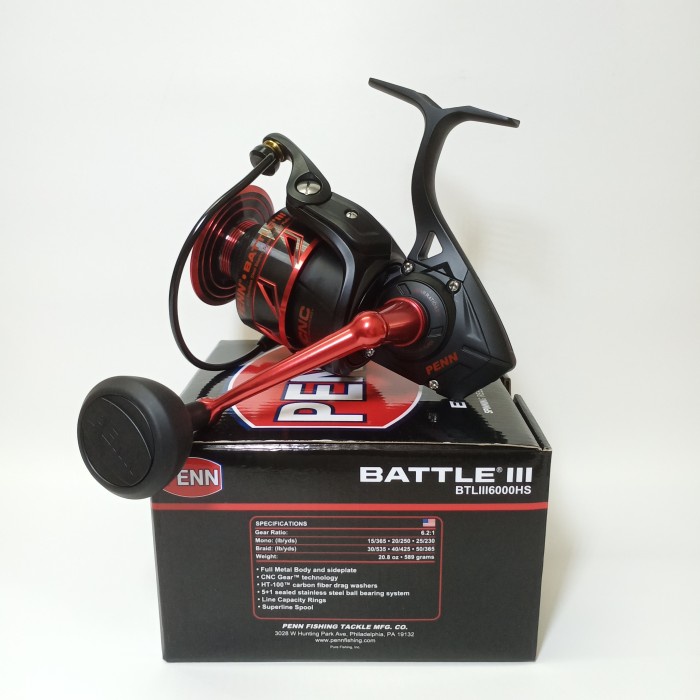 PENN BATTLE III 6000HS REEL SPINNING ALAT PANCING MANCING KODE 1456