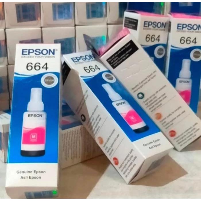

KUYY TINTA 664 EPSON ORIGINAL 1 SET ISI 4 WARNA PACKING AMAN