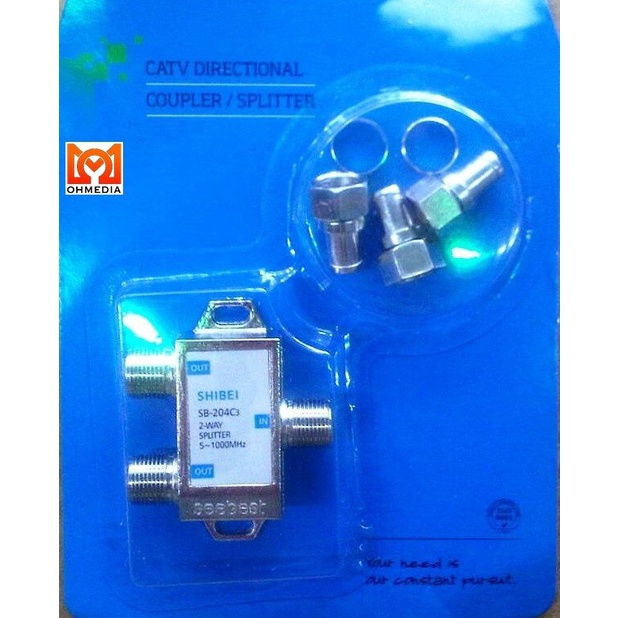 SPLITTER 2 WAY TV TO 1 WAY ANTENA / PEMBAGI 2 TV UNTUK 1 ANTENA TV