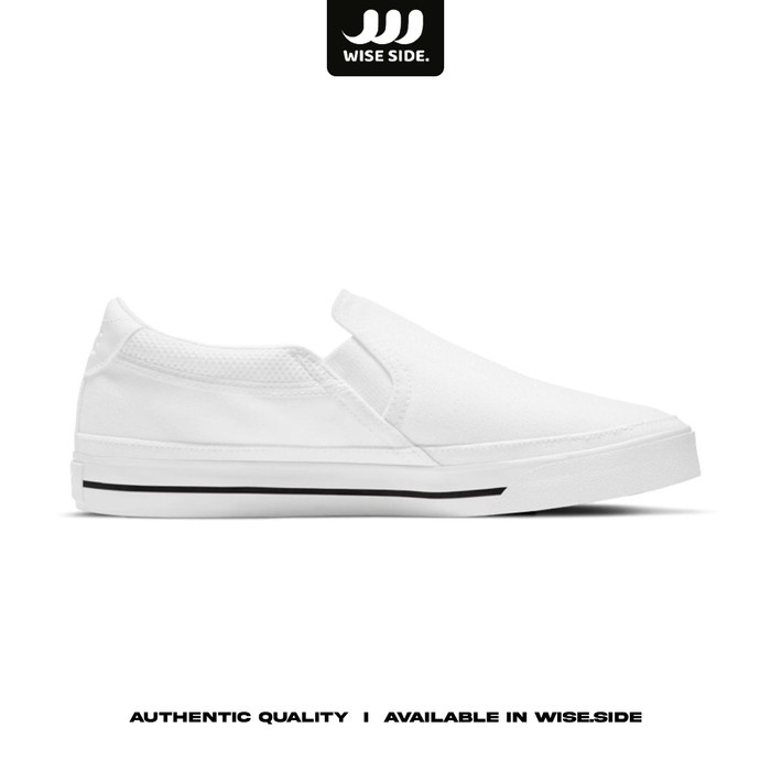 BEST SELLER Sepatu Sneakers Wanita Nike Court Legacy Slip On White Womens CW6540-100 ORIGINAL