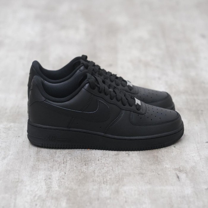 BEST SELLER Sepatu Nike Air Force 1 Full Black Original Sneakers Cewek Murah