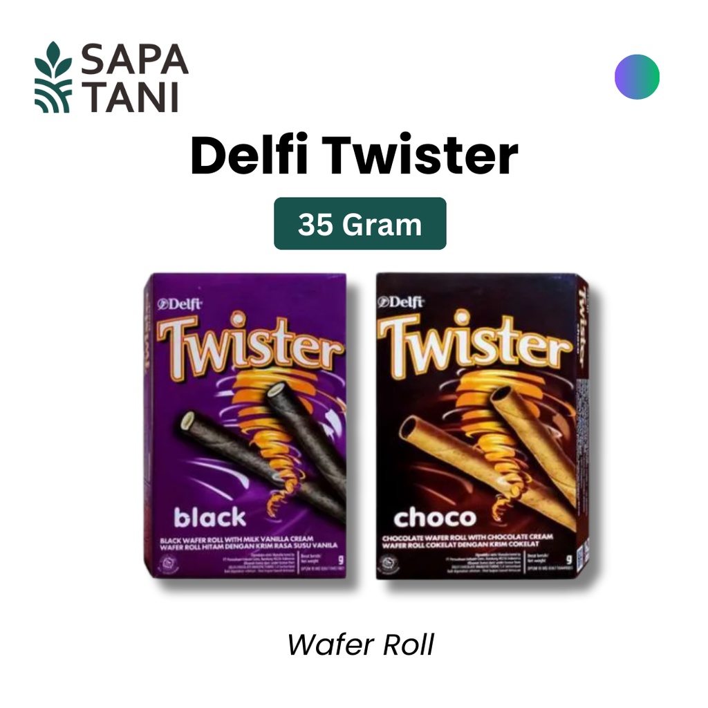 

Delfi Twister 35 gram Sapatani Wafer Cokelat dengan Rasa Unik