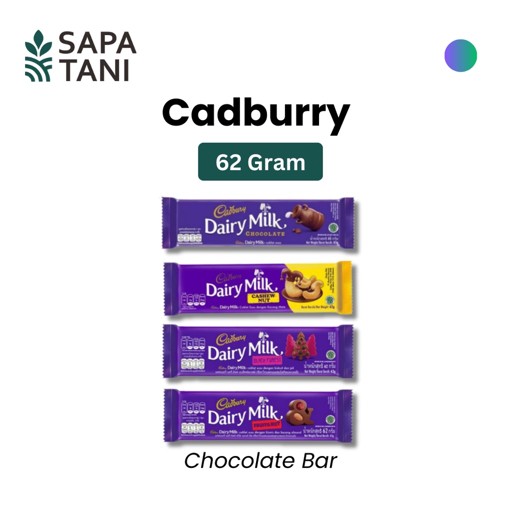 

Cadbury 62 gram Sapatani Cokelat Susu Lembut dan Nikmat