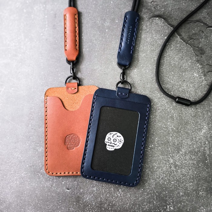 

BDS JAZZ - Italian Leather Lanyard ID card Holder