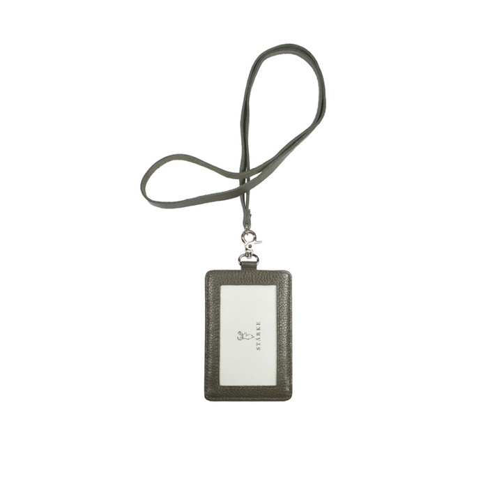 

Lanyard ID Card Holder Kulit Asli STARKE Hustle Hog Olive Tekstur