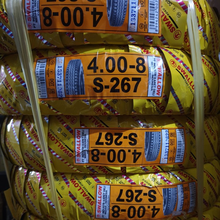 Ban Luar Swallow 400 - 8 Ban Ring 8 Bajaj Re Tvs Bbg Roda Tiga 400-8