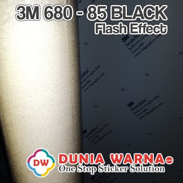 3M Scotchlite 680-85 Black Reflective Sticker 120 Cm Skotlet Meteran