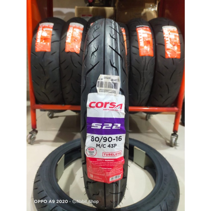 Ban Motor Skywave,Hayate,Nouvo // Corsa S22 80/90 Ring 16 Tl