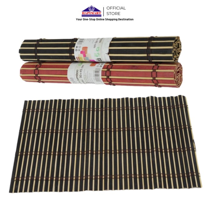 Tatakan Piring Bambu Mudah Dicuci Tatakan Piring Table Mat Anti Panas