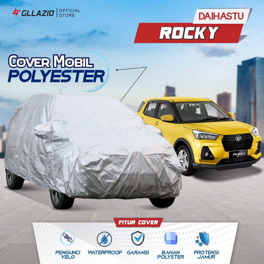 Cover Mobil Daihatsu Rocky Polyester / Sarung Mobil Rocky Tipe Polyester / selimut Daihatsu Rocky