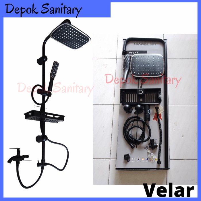 Paloma - Shower Column Set Black Hitam/ Shower Tiang/ Shower Tiang Set/ Shower