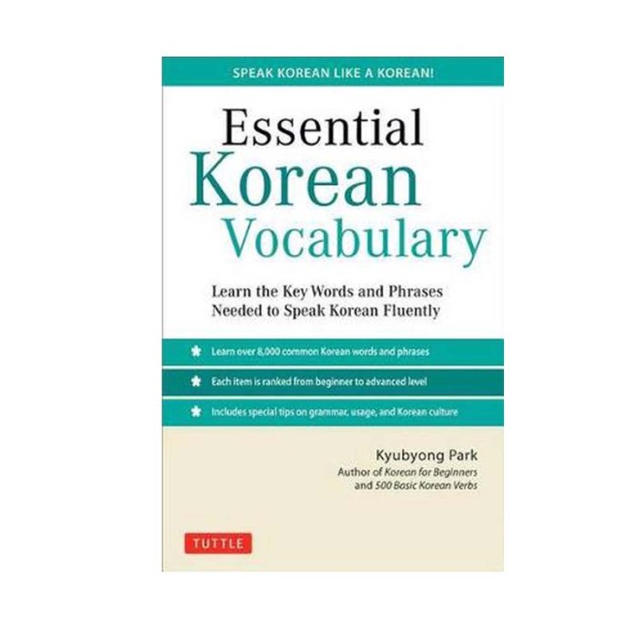 

TERBARU Essential Korean Vocabulary: Learn the Key Words and P - 9780804843256 PROMO!