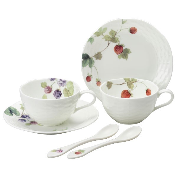 Narumi Lucy Garden Cup & Saucer Pair Set / Set Cangkir & Tatakan