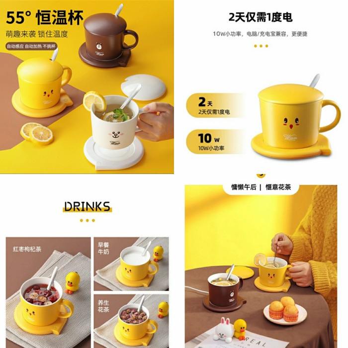 Gelas Penghangat/ Cangkir Penghangat/ 1 Set Penghangat Gelas