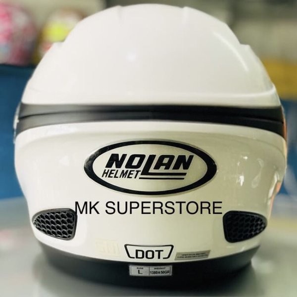 Zeus 610 White Putih Helm Half Face M L Xl Xxl Nolan Shoei Agv Ho