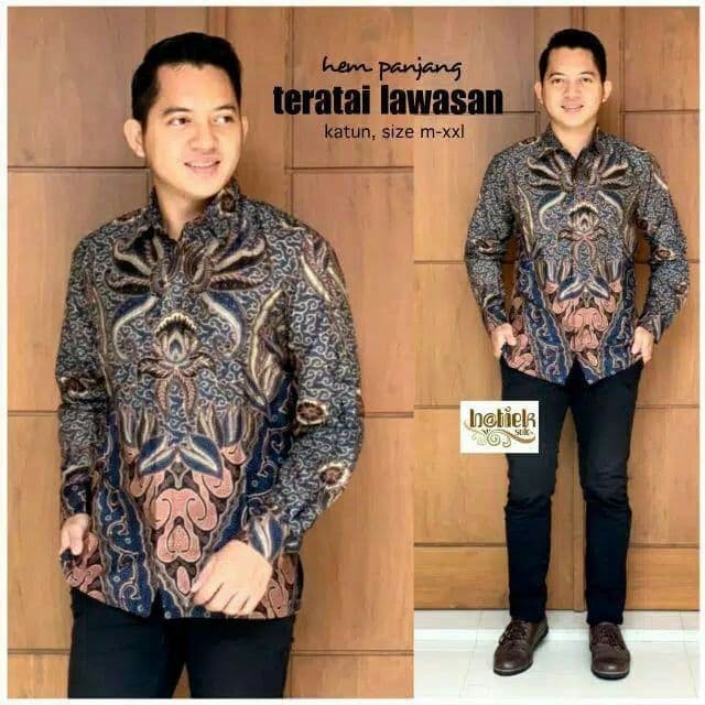 Baju Kemeja Batik Pria Lengan Panjang Kualitas Mall Batik Pria Murah