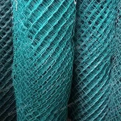 TERLARIS Kawat Harmonika PVC Hijau Tinggi 2 Meter x 3.2mm x 5 cm Pagar Lapangan Pagar Kawat