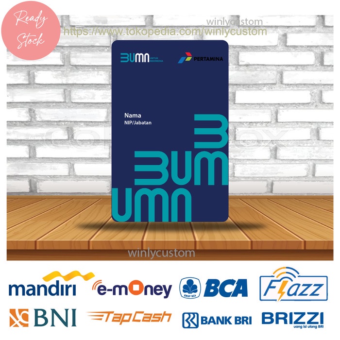 

KARTU EMONEY MANDIRI BCA BNI BRI ID CARD PERTAMINA NEW BUMN - 1 SISI Kode 800