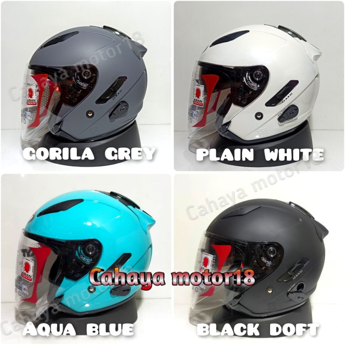 Helm Kyt Galaxy Slide Double Visor Solid