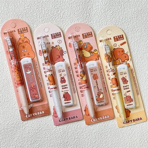 

PRODUK TERBATAS LUCKY CAT - SET PENSIL MEKANIK DAN ISI PENSIL CAPYBARA 0.5MM PENSIL CETEK CAPYBARA