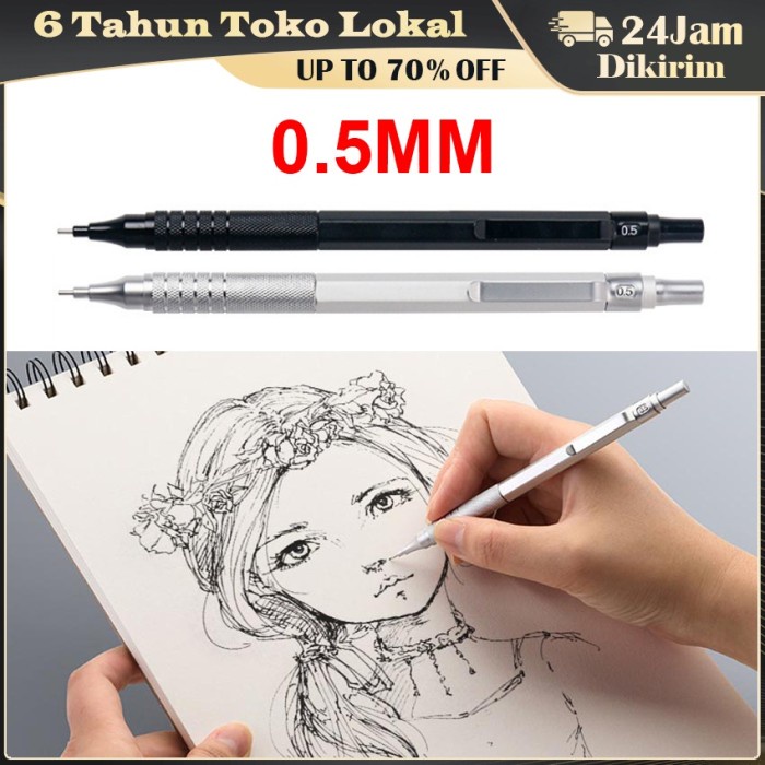 

DISKON Pusat Gravitasi Rendah Pensil Mekanik 0.5mm Bahan Metal untuk Sekolah