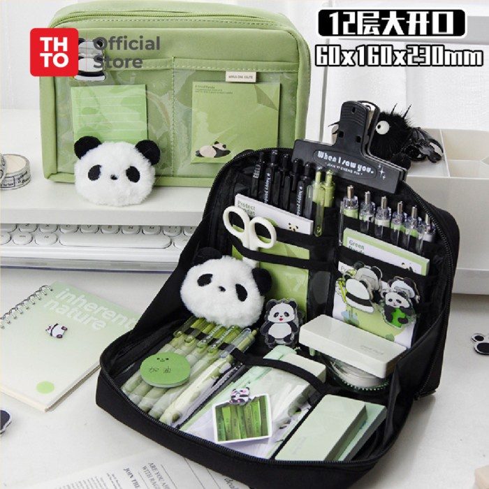 

PROMO SPECIAL NEW THTO 12 Layer Tas Tempat Pensil Case Pouch Anak Sekolah Transparan Kapasitas Besar