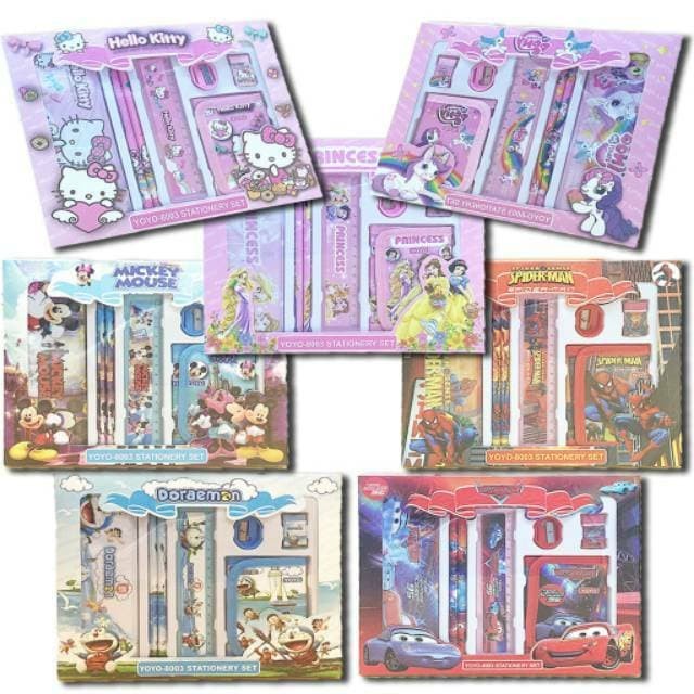

LIMITED EDITION PROMO Pensil Anak Sekolah Set Karakter 6 in 1