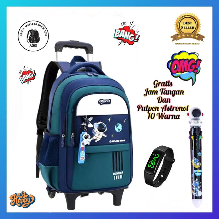

BERGARANSI Tas Ransel Troli Anak Laki Laki Tas Sekolah Anak Sd Smp Motif Space Astro Xv07 Gratis Jam