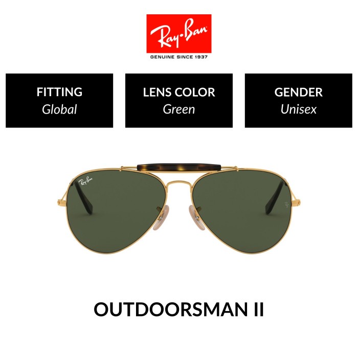 PROMO RAY-BAN OUTDOORSMAN II RB3029 181 Global Fitting Kacamata Hitam