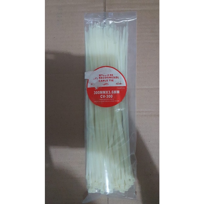 

@=@=@=@=] Kabel Ties Cable Tie 3.6 x 300mm (30cm) CV 300 Kualitas baik - Putih