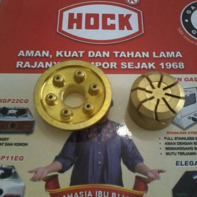 Produk Unggulan] Burner kuningan kompor gas hock Original / Spare part kompor gas hock