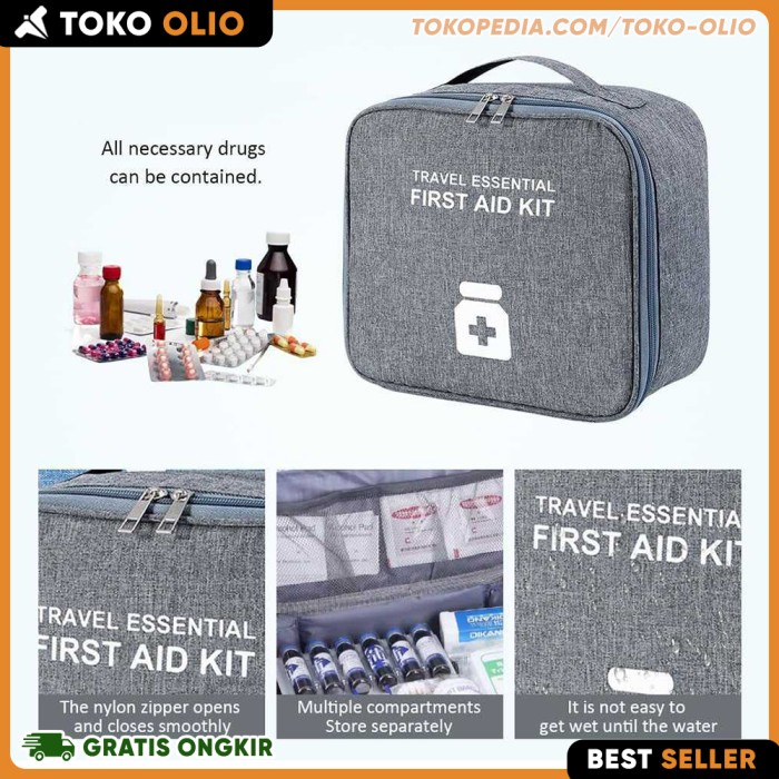 HOT SALE Tas P3K Kotak Penyimpanan Obat Alat Medis First Aid Kit Anti Air