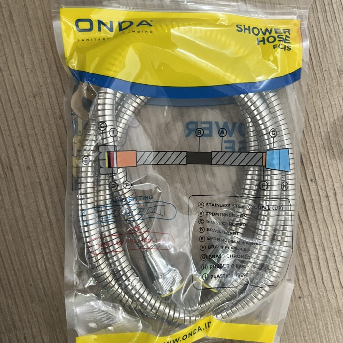 PROMO! Selang shower flexible hose ONDA 150cm selang shower kamar mandi fchs onda 1,5m original